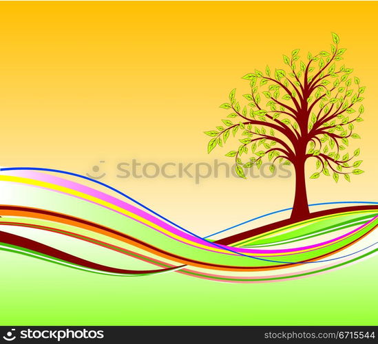 Tree background, vector
