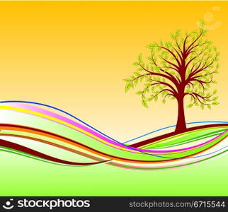 Tree background, vector