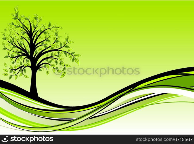 Tree background, vector