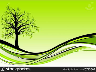 Tree background, vector