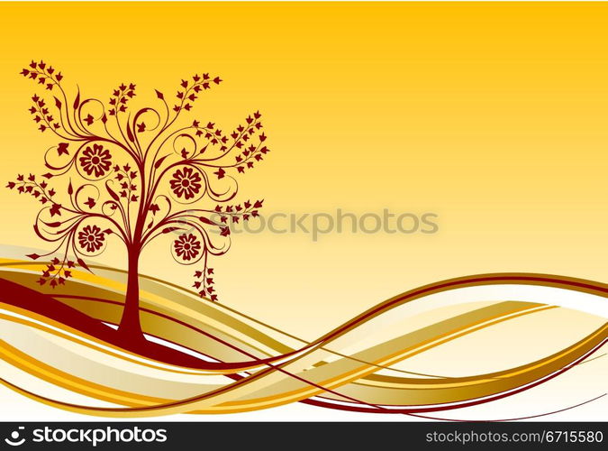 Tree background, vector