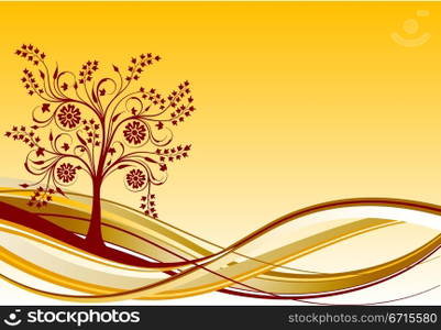 Tree background, vector