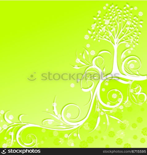 Tree background, vector