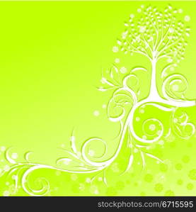 Tree background, vector