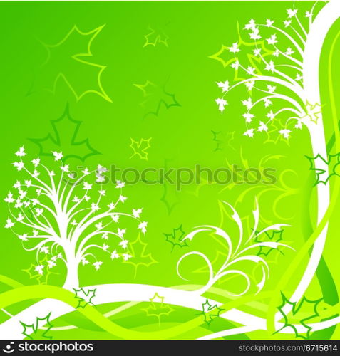 Tree background, vector