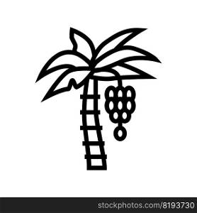tree banana line icon vector. tree banana sign. isolated contour symbol black illustration. tree banana line icon vector illustration
