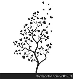 tree branch love vector ilustration design template