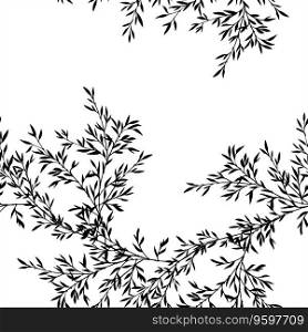 Tree branches with leaves vector image