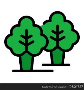 Tree care icon outline vector. Eco tech. Science energy color flat. Tree care icon vector flat