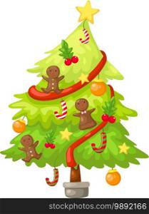 Tree christmas illustration