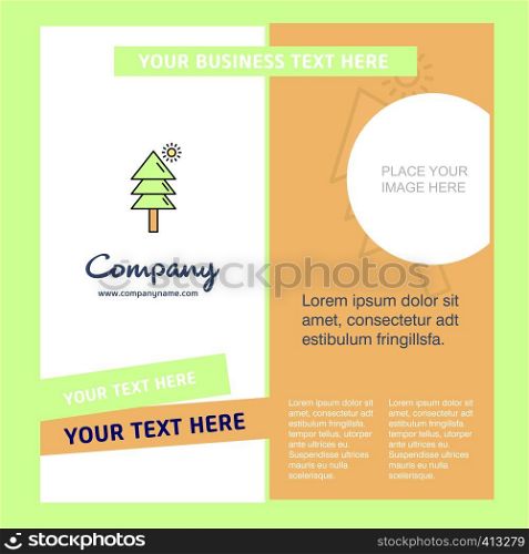 Tree Company Brochure Template. Vector Busienss Template