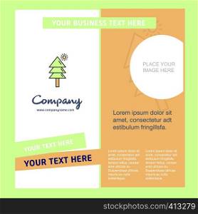 Tree Company Brochure Template. Vector Busienss Template