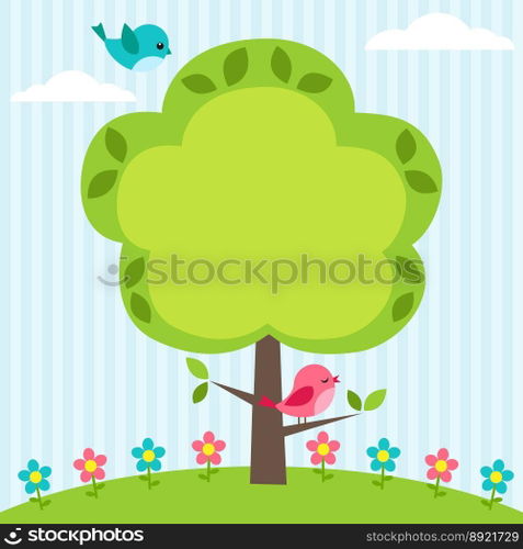 Tree frame vector image