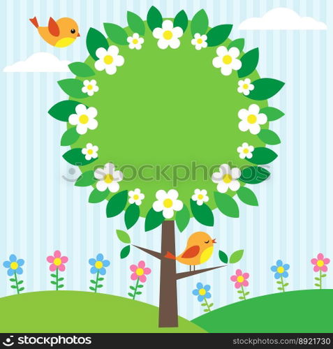 Tree frame vector image