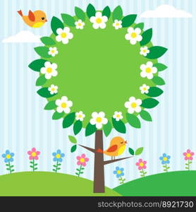 Tree frame vector image