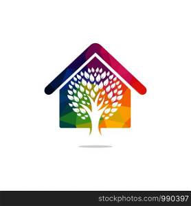Tree House logo design. Minimal tree house logo company and business.