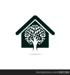 Tree House logo design. Minimal tree house logo company and business.