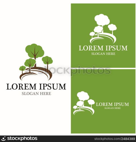 Tree icon and symbol vector template