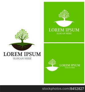 Tree icon and symbol vector template
