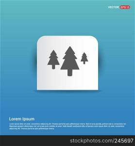 Tree Icon - Blue Sticker button