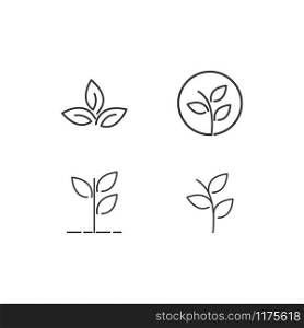 Tree icon ecology nature element vector
