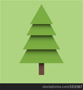 tree icon for decoration design Merry christmas card