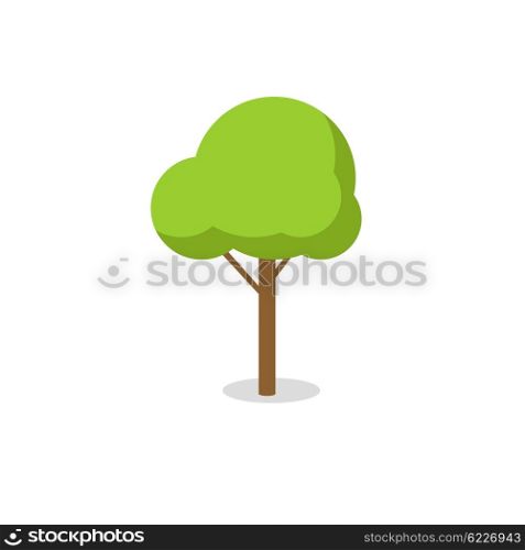Tree Icon Isolated. Tree green icon isolated on white background