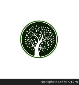Tree icon logo template vector illustration design