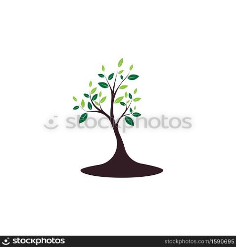Tree icon logo vector concept of a stylized