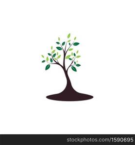 Tree icon logo vector concept of a stylized