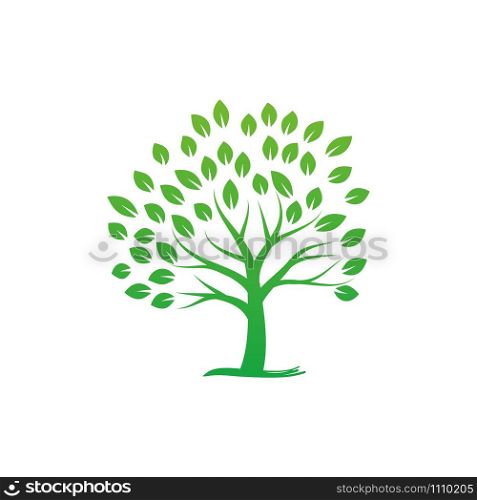 tree icon vector logo template in trendy flat style