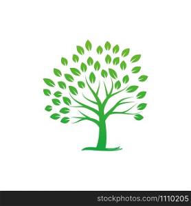 tree icon vector logo template in trendy flat style
