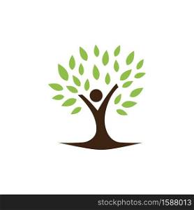 Tree illustration logo template vector desin