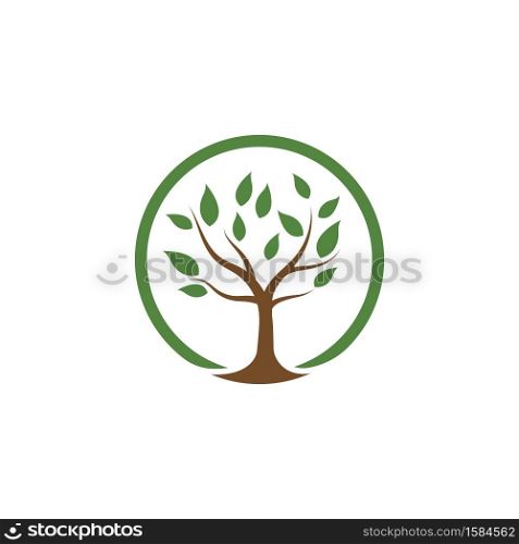 Tree illustration nature logo template vector design