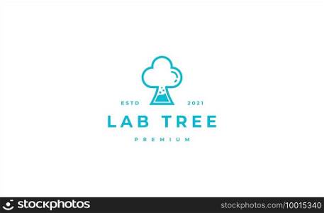 tree laboratory Logo Design Vector illustration