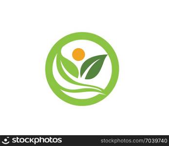 Tree leaf ecology nature element vector icon