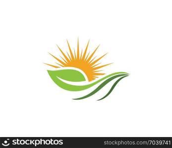 Tree leaf ecology nature element vector icon