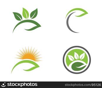 tree leaf ecology nature element vector icon. Logos of green leaf ecology nature element vector icon