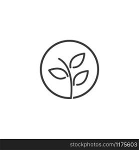 Tree leaf icon ecology nature element vector