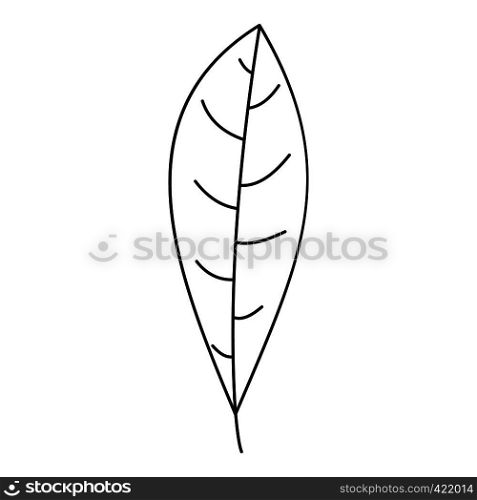 Tree leaf icon. Outline illustration of tree leaf vector icon for web. Tree leaf icon, outline style