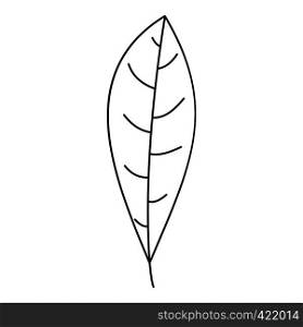 Tree leaf icon. Outline illustration of tree leaf vector icon for web. Tree leaf icon, outline style