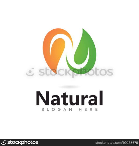 Tree leaf vector logo design