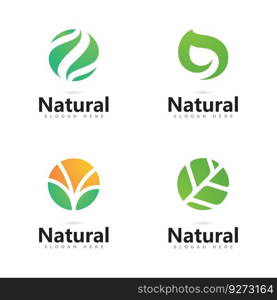 Tree leaf vector logo design