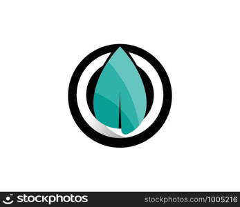 Tree leaf vector logo design, eco-friendly concept.