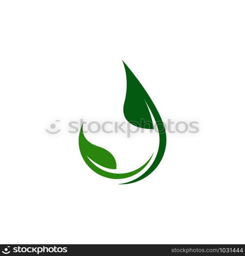 Tree leaf vector logo design, eco-friendly concept.