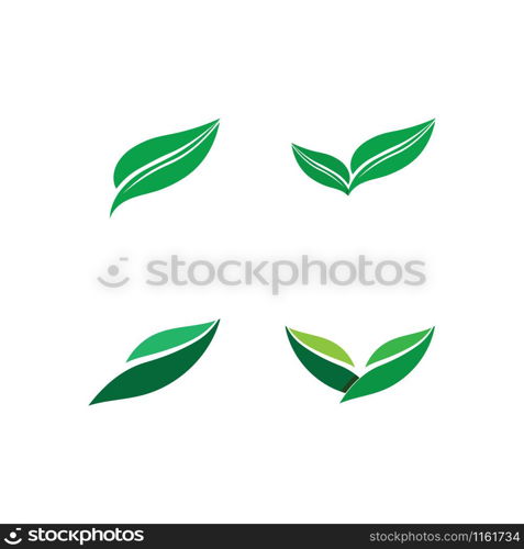 Tree leaf vector logo design eco friendly concept