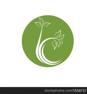 Tree leaf vector logo design, eco-friendly concept