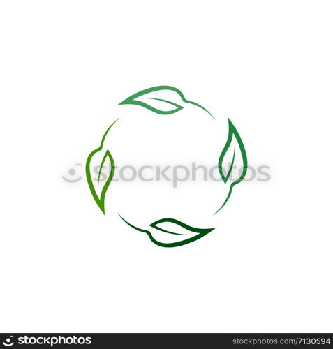 Tree leaf vector logo design eco friendly concept