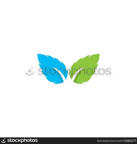 Tree leaf vector logo design, eco-friendly concept design