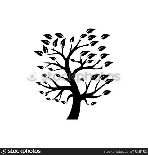 Tree leaves logo, company icon template illustration.